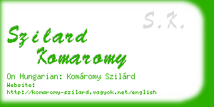 szilard komaromy business card